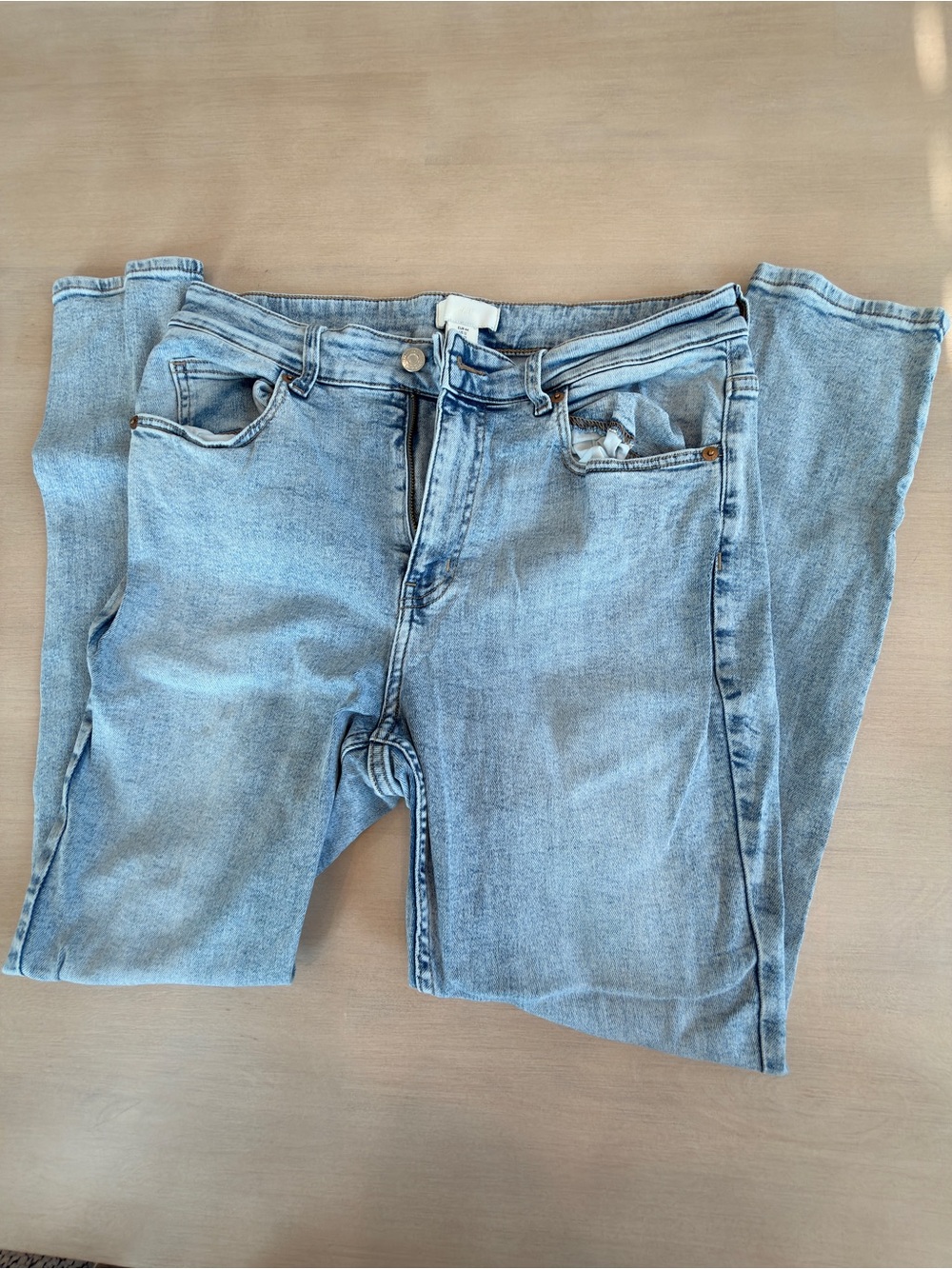 H&M Women's Straight Jeans — Light Denim Blue - Size 12